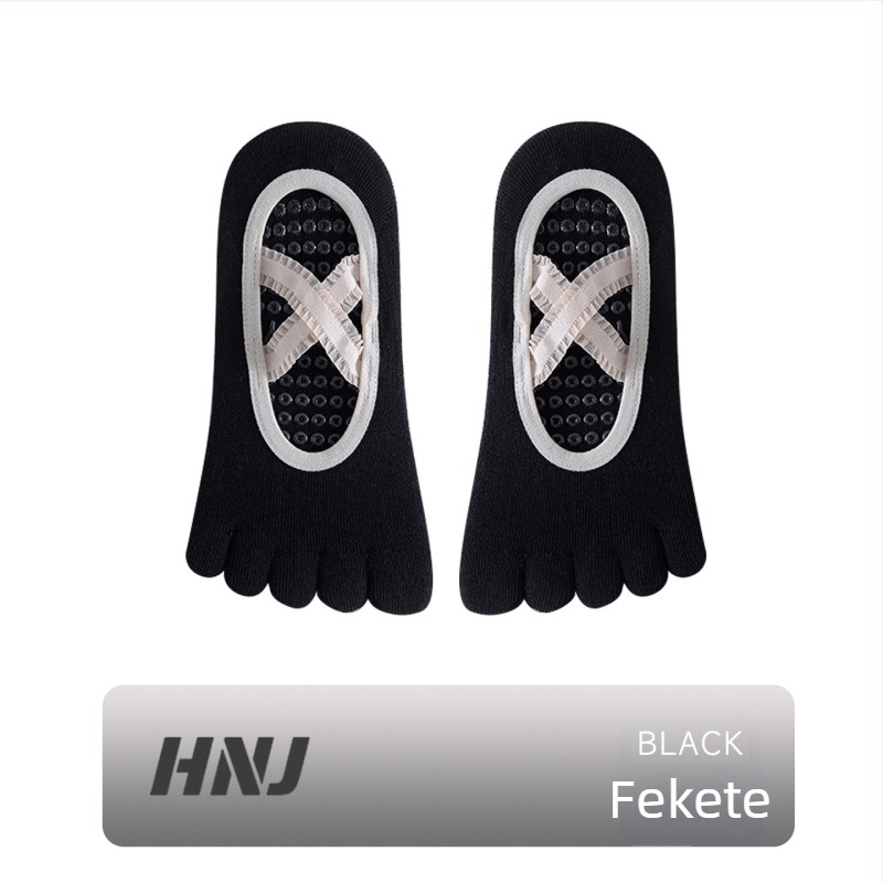 Női split-toe jóga zokni csipke pántokkal (Anyaga: pamut; Funkciók: csúszásmentes, nedvszívó, dezodoráló, anti-frikció; Mintázat: egyszínű; Kötés: egytűs; Tűk száma: 168)