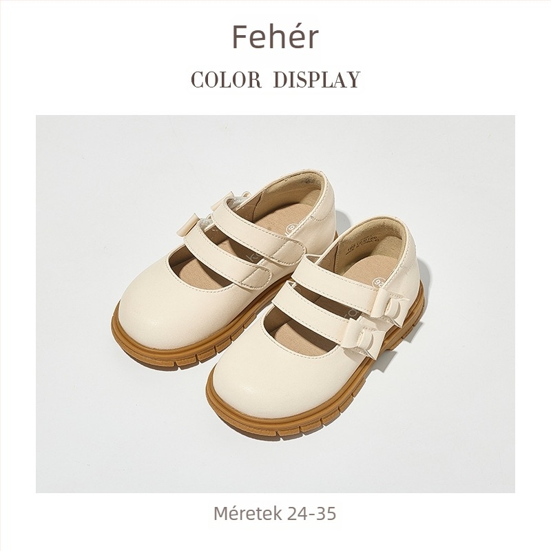 Carter Rabbit Mary Jane gyermekcipők, bőr Ultrafilm, 2023 őszi kollekció, brit preppy stílus, Velcro-zár, kód X3CK008