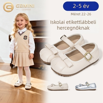 Yingbeimini Lányoknak készült bőr cipő - felsőrész szintetikus bőr, talp gumírozott, Velcro-zár, légáteresztő, hercegnő stílus