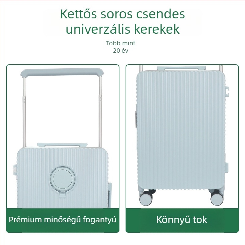 PC bőrönd TSA jelszavas zárakkal, univerzális kerekek, kinyitható teleszkópos fogantyú, 3 kg