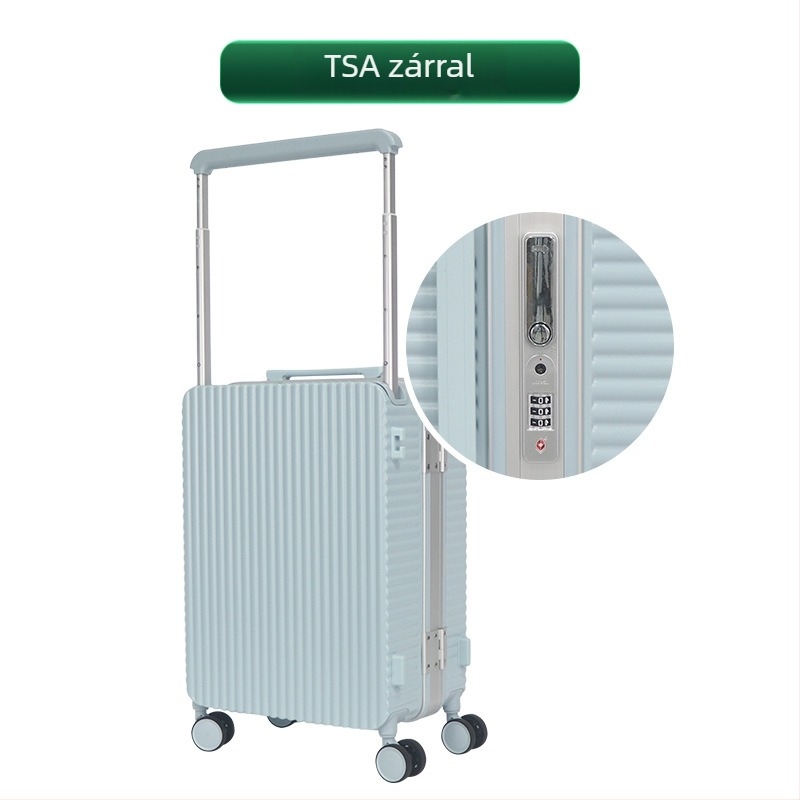 PC bőrönd TSA jelszavas zárakkal, univerzális kerekek, kinyitható teleszkópos fogantyú, 3 kg