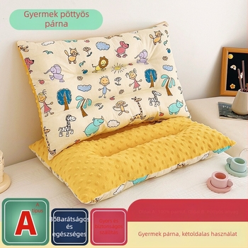 Gyermek memóriahabos párna 100% pamut huzattal, téglalap alakú, magasság 5–10 cm