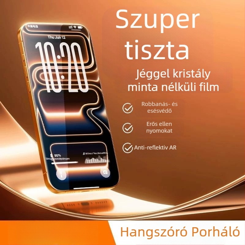 iPhone 16-hoz edzett üvegből készült képernyővédő — teljes lefedettség, HD élesség, karcolásálló, ujjlenyomatmentes, kékfény-szűrés