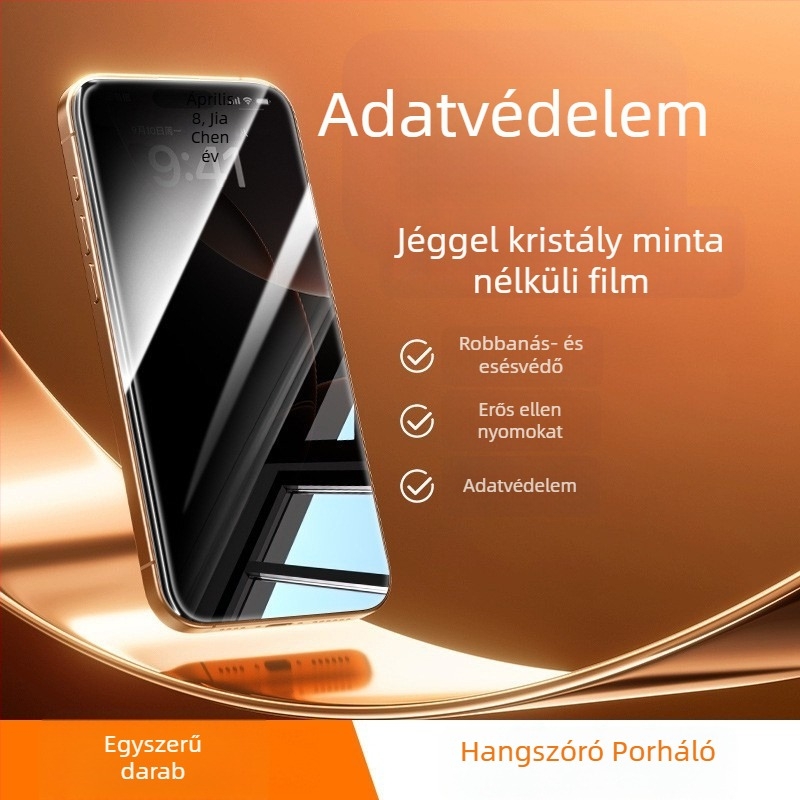 iPhone 16-hoz edzett üvegből készült képernyővédő — teljes lefedettség, HD élesség, karcolásálló, ujjlenyomatmentes, kékfény-szűrés