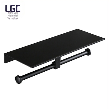 FALRa szerelhető alumínium vécépapír tartó, fúrás nélkül, kettőrészes készlet és telefontartó polc