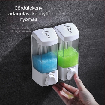 ABS-ből készült kézi szappanadagoló, 300/500 ml kapacitás, kézi nyomású működés, injekciós öntés, modern stílus