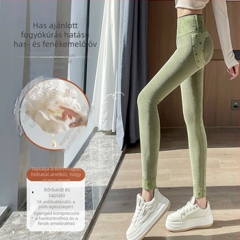 Mugwort Nylon Magas Derekú, Fleece Béléssel, Ultra Vastag, Slim-Fit Nadrág