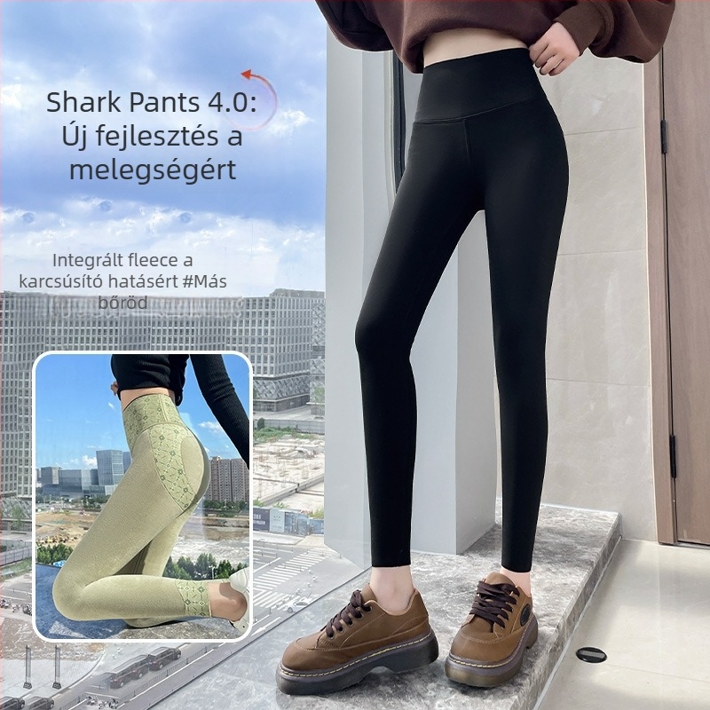 Mugwort Nylon Magas Derekú, Fleece Béléssel, Ultra Vastag, Slim-Fit Nadrág