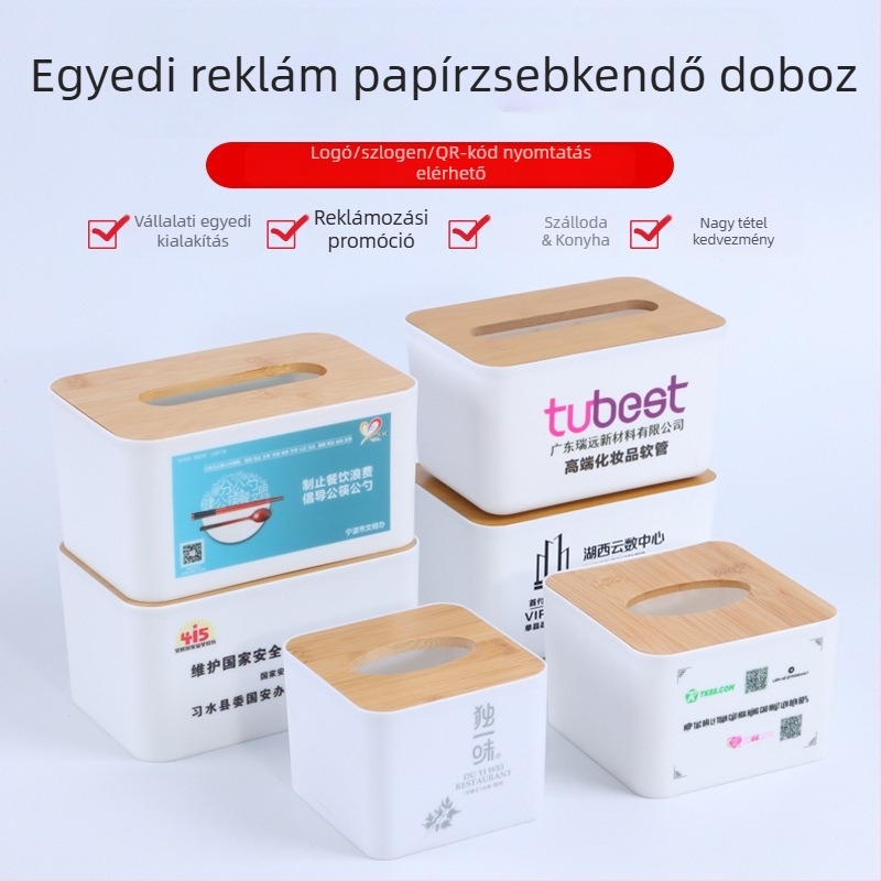 PP-szervetétartó doboz logóval, testreszabható, modell 999, többfunkciós, modern stílus