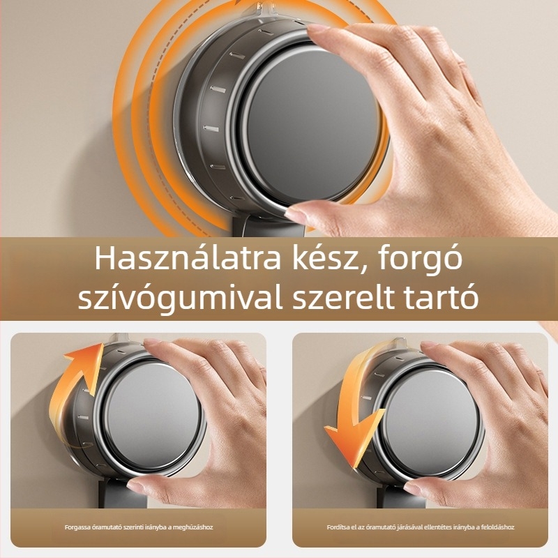 Fali tartó papírtörlőhöz szívócsésével, fúrás nélkül — 304 rozsdamentes acél, elektroplatált felület, modell ZQ Paper Box