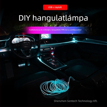 LED belső autóvilágítás EL anyagból, hideg fény, IP67, 3W, 3-12V