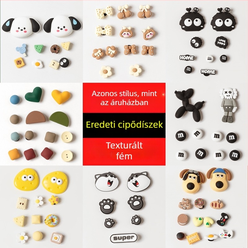 3D virágos cipő dísz, DIY kiegészítő szandálokra és hétköznapi cipőkre, modell PJ001, Duoduo stílus