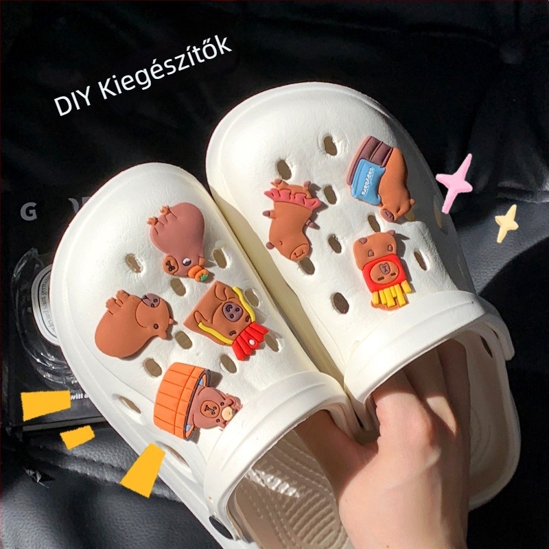 3D virágos cipő dísz, DIY kiegészítő szandálokra és hétköznapi cipőkre, modell PJ001, Duoduo stílus