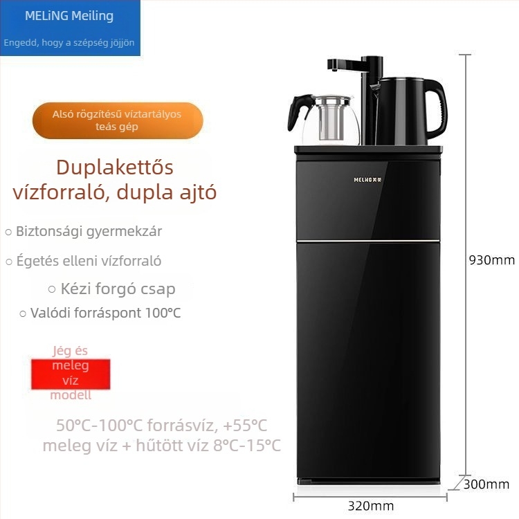 Meiling teabár gép otthoni használatra — teljesen automata víz adagoló forró és hideg vízzel, intelligens központi vezérlőrendszer, multifunkcionális, függőleges kialakítás alsó tartállyal