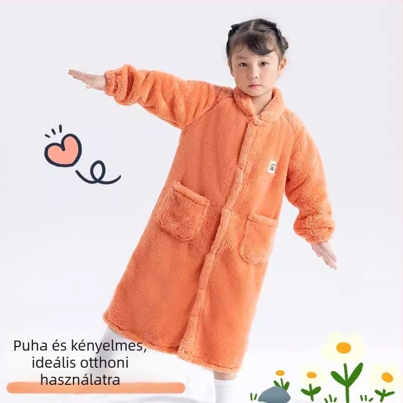 Őszi-téli gyerekeknek készült hálózsák, külön lábakkal, vastag meleg alvóruha