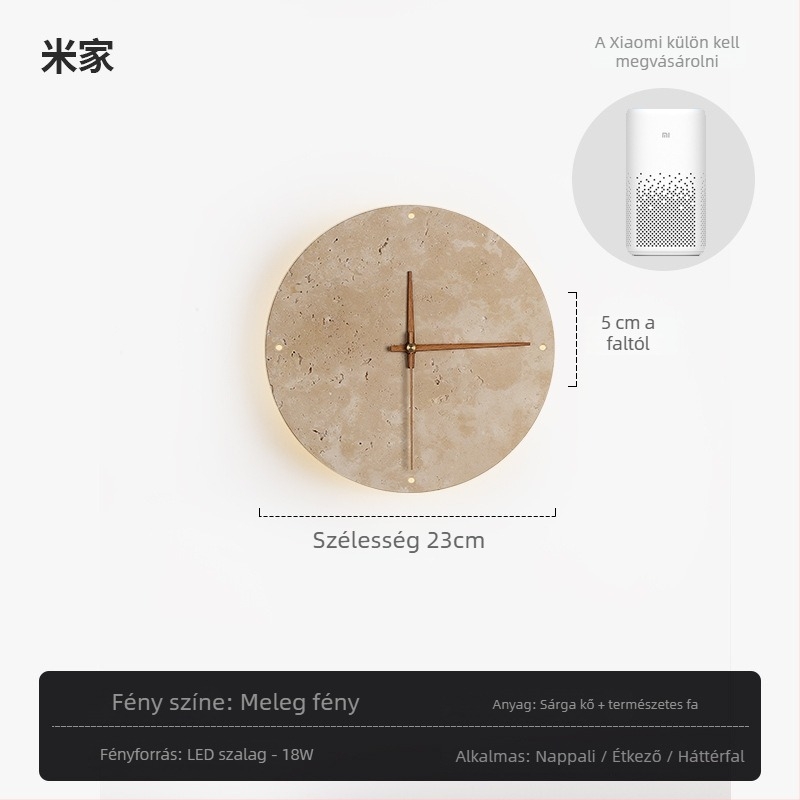 Fali lámpa márvány árnyékolóval és testtel, LED fényforrás, modern minimalist stílus, kompatibilis Mijia Smart és TmallGenie