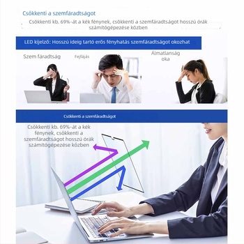 MacBook Pro és Air matt kékfény elleni film, öntapadós PET anyag, szemvédő fólia, Apple-kompatibilis, 2024 megjelenés