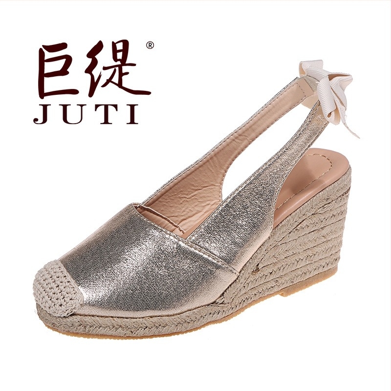 Női kígyó mintás szandál, PU felsőrész, kombinált talp, 6–8 cm-es klínes sarok, slip-on