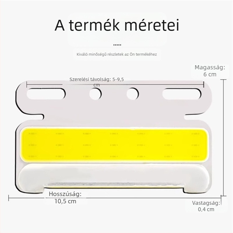 LED oldalsó fény járművekhez, Cob edge light modell, fényforrás LED