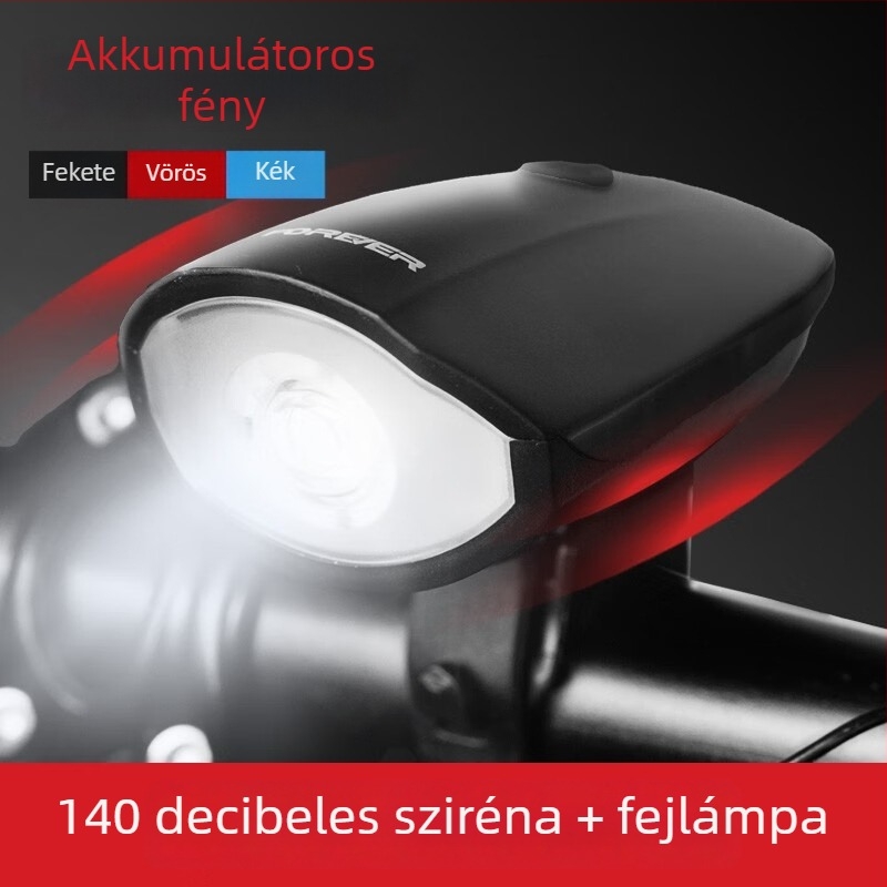 Forever első fény MTB-hez USB-C töltés, éjszakai tekeréshez, rögzítés csattal, modell 2255