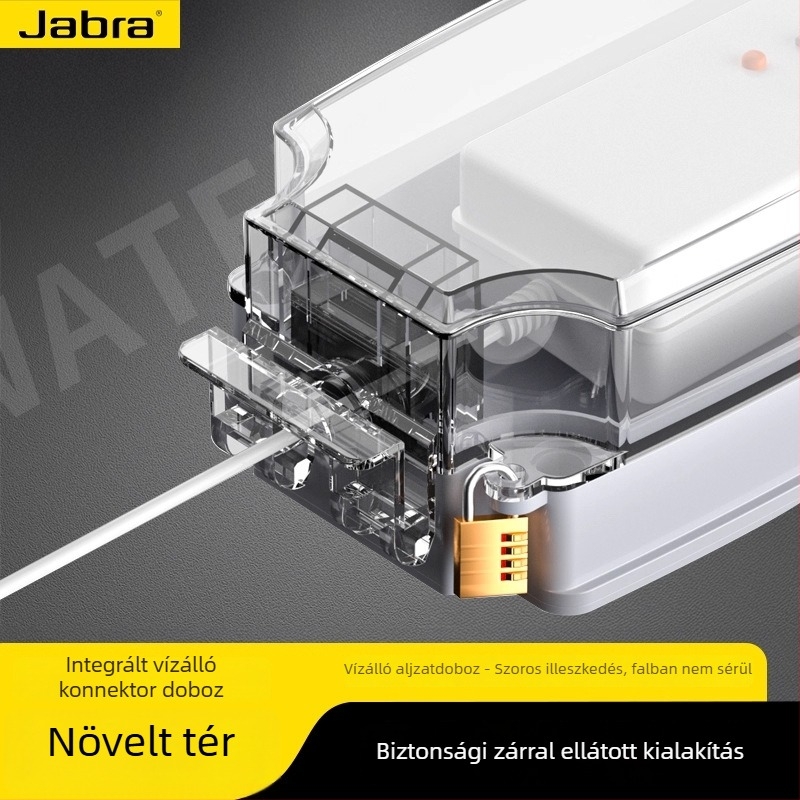 Jabra beépített vízálló aljzat fürdőszobához, szivárgás elleni védelem és csatlakozás az intelligens WC-ülés melegítőhöz