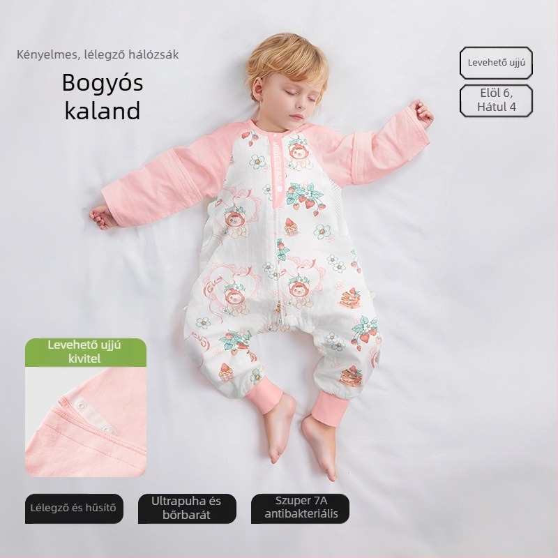 Beitais babaszövet alvózsák ketté választott lábakkal, bambuszrostból készült hálós anyaggal, tavasz-ősz, egész évben használható