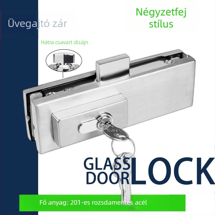 Üveges ajtópadlózár PF-050, rozsdamentes acél, 1 kg, üveges ajtókhoz, modern egyszerű stílus