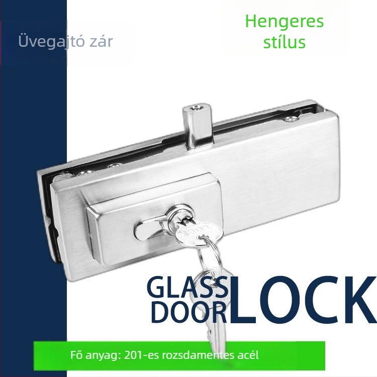Üveges ajtópadlózár PF-050, rozsdamentes acél, 1 kg, üveges ajtókhoz, modern egyszerű stílus
