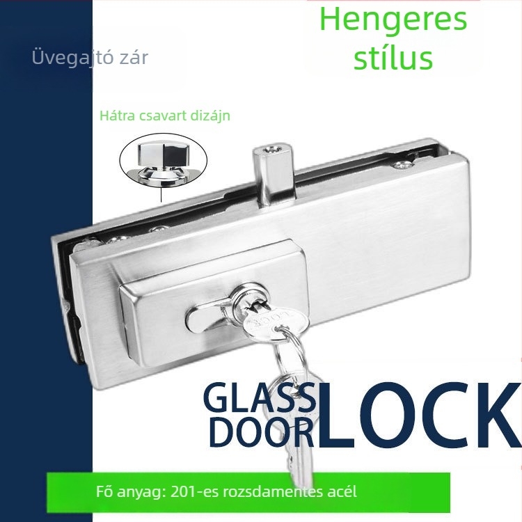 Üveges ajtópadlózár PF-050, rozsdamentes acél, 1 kg, üveges ajtókhoz, modern egyszerű stílus