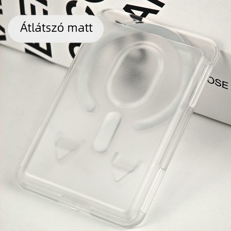 Mágneses kártyatartó iPhone 16-höz – matt PC keményhéj, logó testreszabás, mágneses hátoldali matrica
