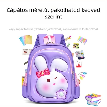 Óvodai hátizsák 2-6 éveseknek, uniszex, Oxford anyag, lélegző, vállpántok légpárnás, anime mintázat