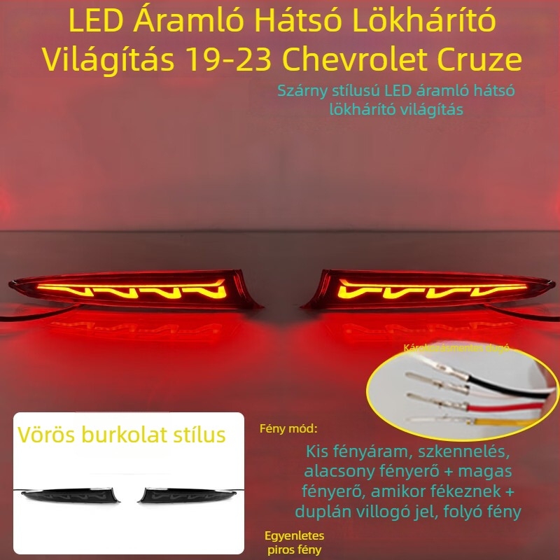 MOZNA LED hátsó lámpa Chevrolet Cruze-hoz, kompatibilis a 23 Cruze hátsó fényével, 3-5W, 12V, 4000lm