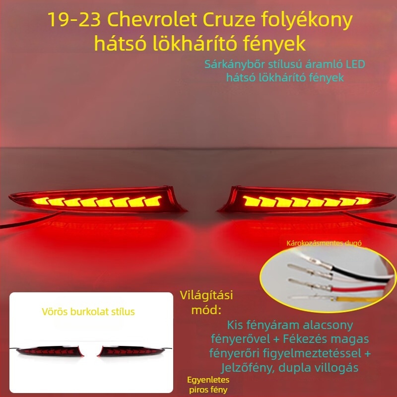 MOZNA LED hátsó lámpa Chevrolet Cruze-hoz, kompatibilis a 23 Cruze hátsó fényével, 3-5W, 12V, 4000lm