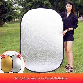 Összecsukható, hordozható töltőreflektor – nagy fénypanel fotózáshoz és sminkhez, beltéri/kültéri élő közvetítéshez, utazásokhoz és kempingezéshez