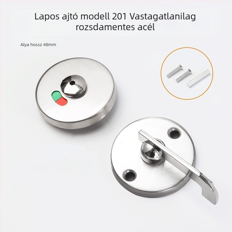 Válaszfal-zár közfürdőre, rozsdamentes acél, indikátor-zár, modern és minimalist dizájn