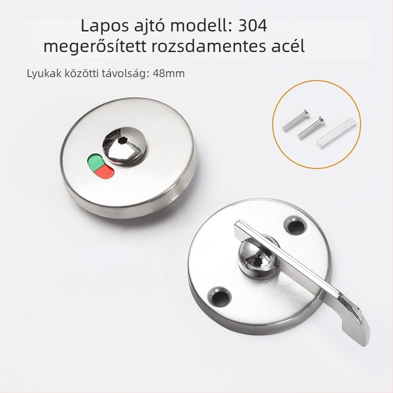 Válaszfal-zár közfürdőre, rozsdamentes acél, indikátor-zár, modern és minimalist dizájn