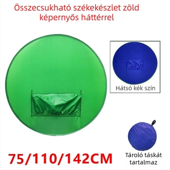 Kör alakú zöld hátterű hátfal elasztikus borítással, anyag: poliészter tafta, felhasználás: fotózás igazolás, súly: 0,6 kg, márka Neutral