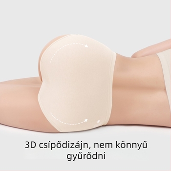 Női pamut alsónemű középmagas derekú háromszög fazon, 40 szálas pamut, antibakteriális, pamut bélés.