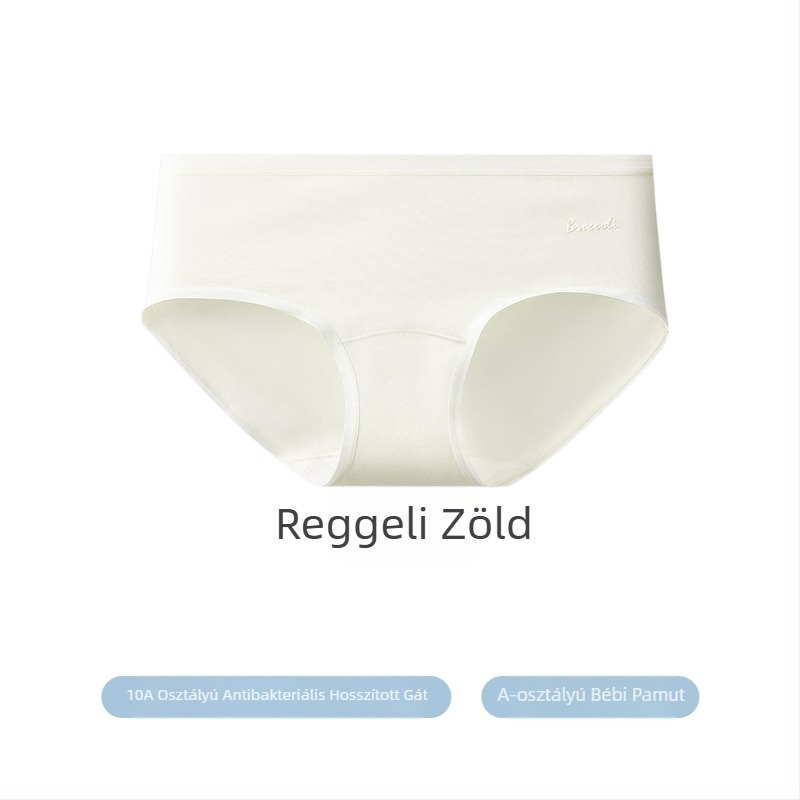 Női pamut alsónemű középmagas derekú háromszög fazon, 40 szálas pamut, antibakteriális, pamut bélés.
