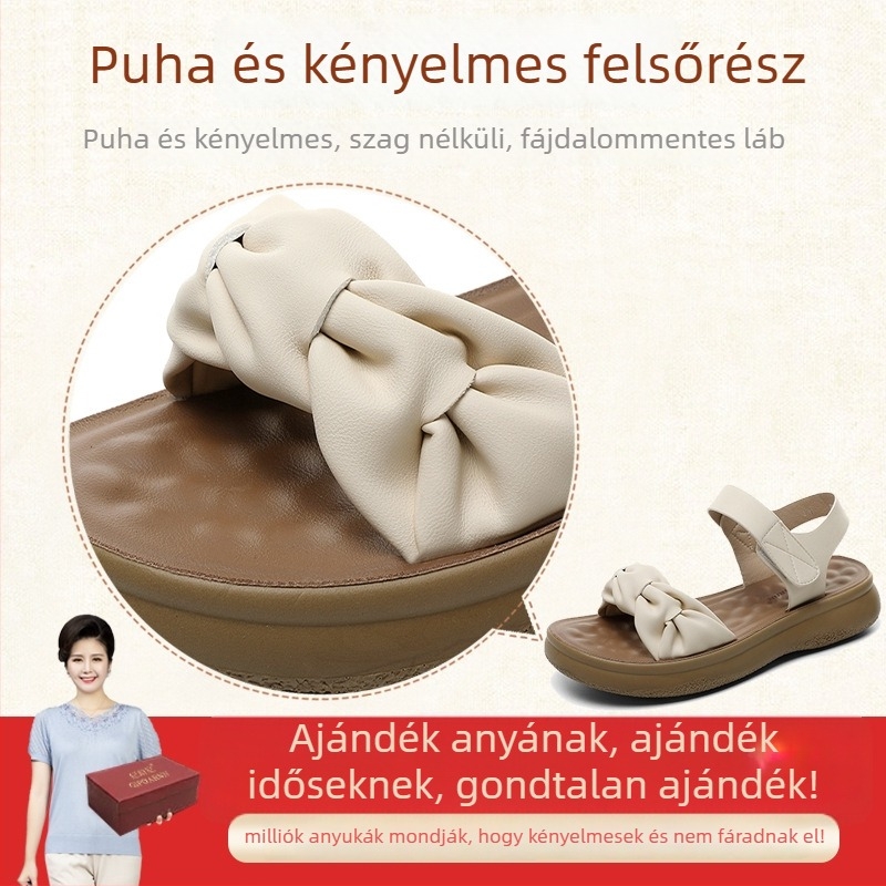 Női divat szandál mikroszálas felsőrész, PU talp, kerek orr, Velcro zárás, klínos sarok
