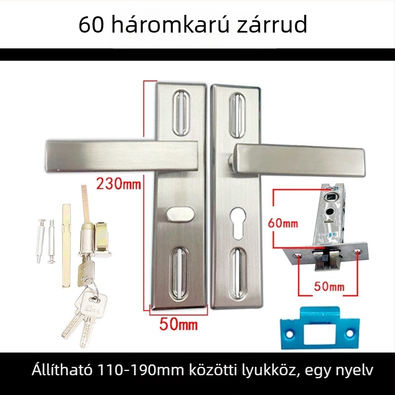 Dream Hong beltéri ajtózár kilincses fogantyúval – modern és egyszerű dizájn, toalettajtó modell