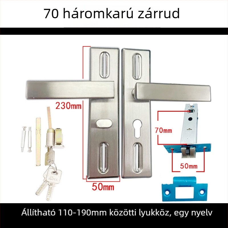 Dream Hong beltéri ajtózár kilincses fogantyúval – modern és egyszerű dizájn, toalettajtó modell
