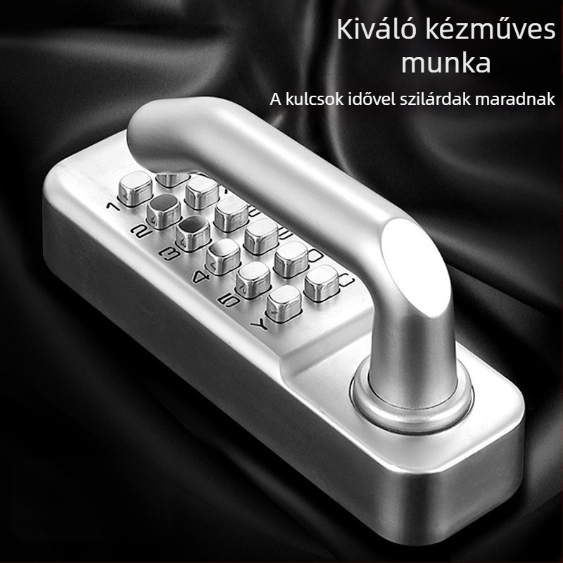 Mechanikus jelszavas ajtózár, Modell 208A, Cinkötvözet, Beltéri/Kültéri használatra, Nyitás jelszóval