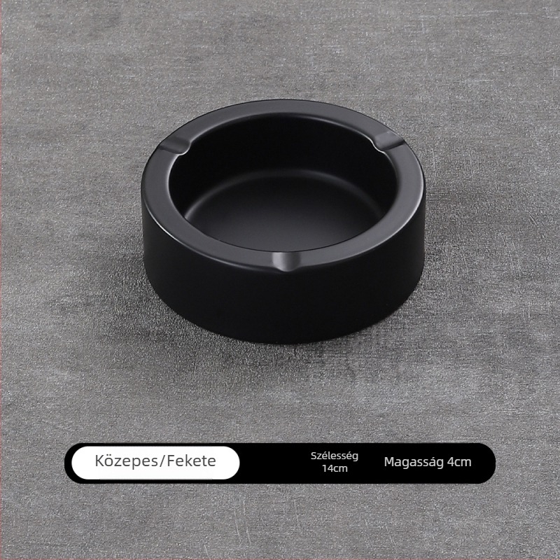 Vastagított rozsdamentes acél hamutartó, egyedi logóval, kávézók, bárok és otthoni használatra, szélálló és ütésálló