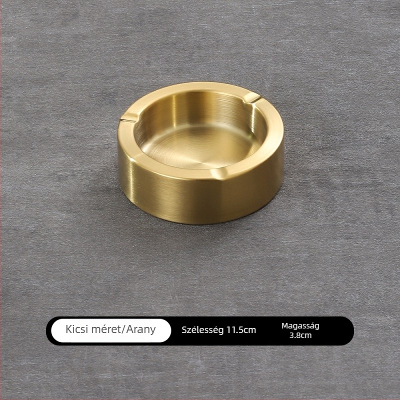 Vastagított rozsdamentes acél hamutartó, egyedi logóval, kávézók, bárok és otthoni használatra, szélálló és ütésálló