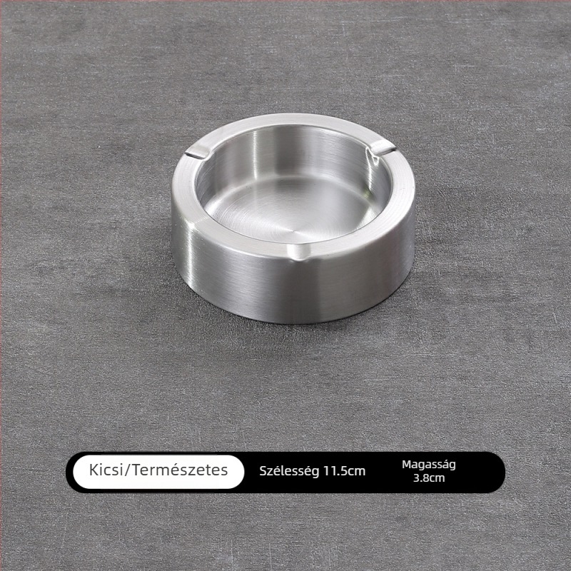Vastagított rozsdamentes acél hamutartó, egyedi logóval, kávézók, bárok és otthoni használatra, szélálló és ütésálló