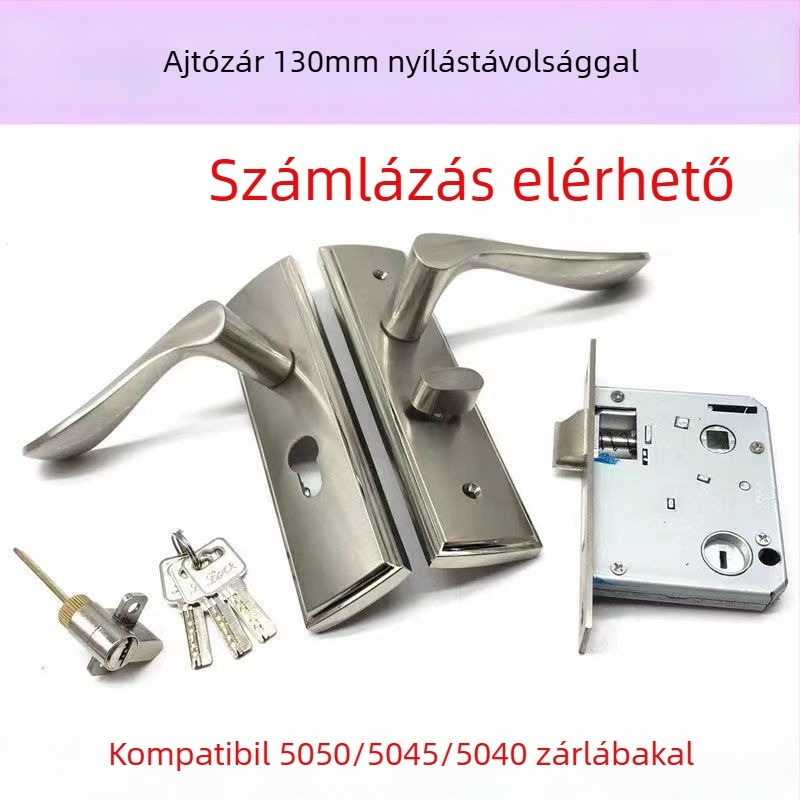 XBK 01 130 mm furatáv, zink ötvözetű ajtózár fabútorokhoz, 5050 kettős nyelvű zártest