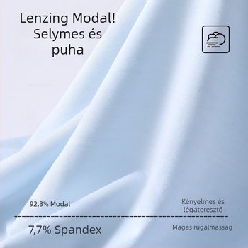 60S Lenzing Modal női alsónemű, középmagas derekú, pamutbetéttel, légáteresztő, antibakteriális, egyszínű