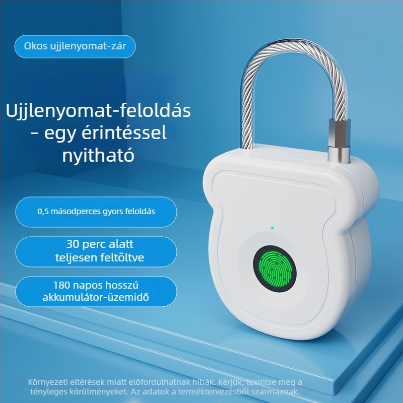 Okos ujjlenyomat-zár poggyászhoz, háztartási szekrényekhez, diák szekrényekhez, edzőteremhez és lakáshoz