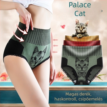 Palace Cat magas derekú alakformáló fehérnemű nőknek, haskontroll és far-emelés, csipkés szegéllyel, seamless kivitel, grafén gusset, nagy méret